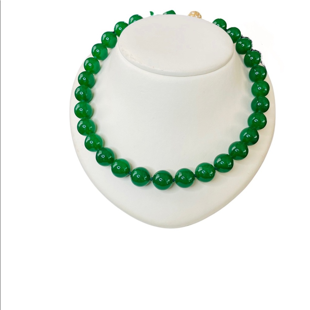 Green quartz choker 18.5” long
